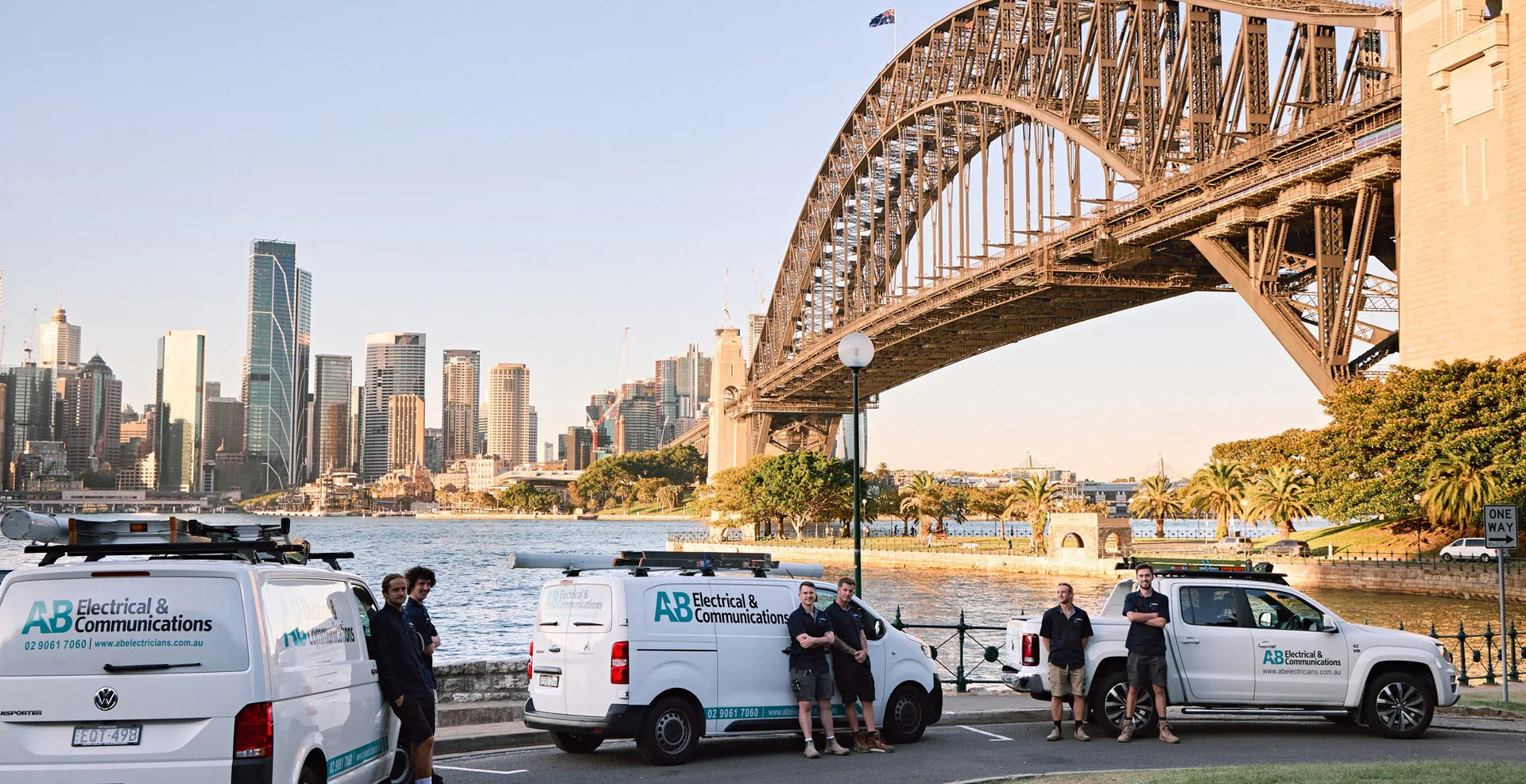 The Electricians Rozelle team at the end of a run